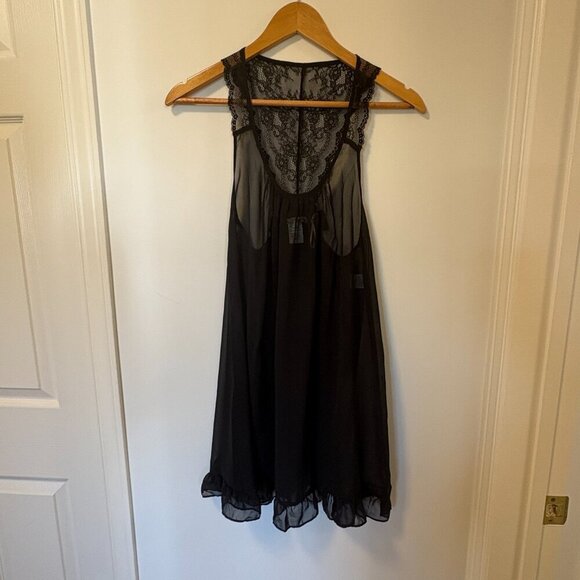 Linea Donatella baby doll style lingerie size S Black Lace - Picture 2 of 10